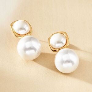 Anthropologie pearl post earrings